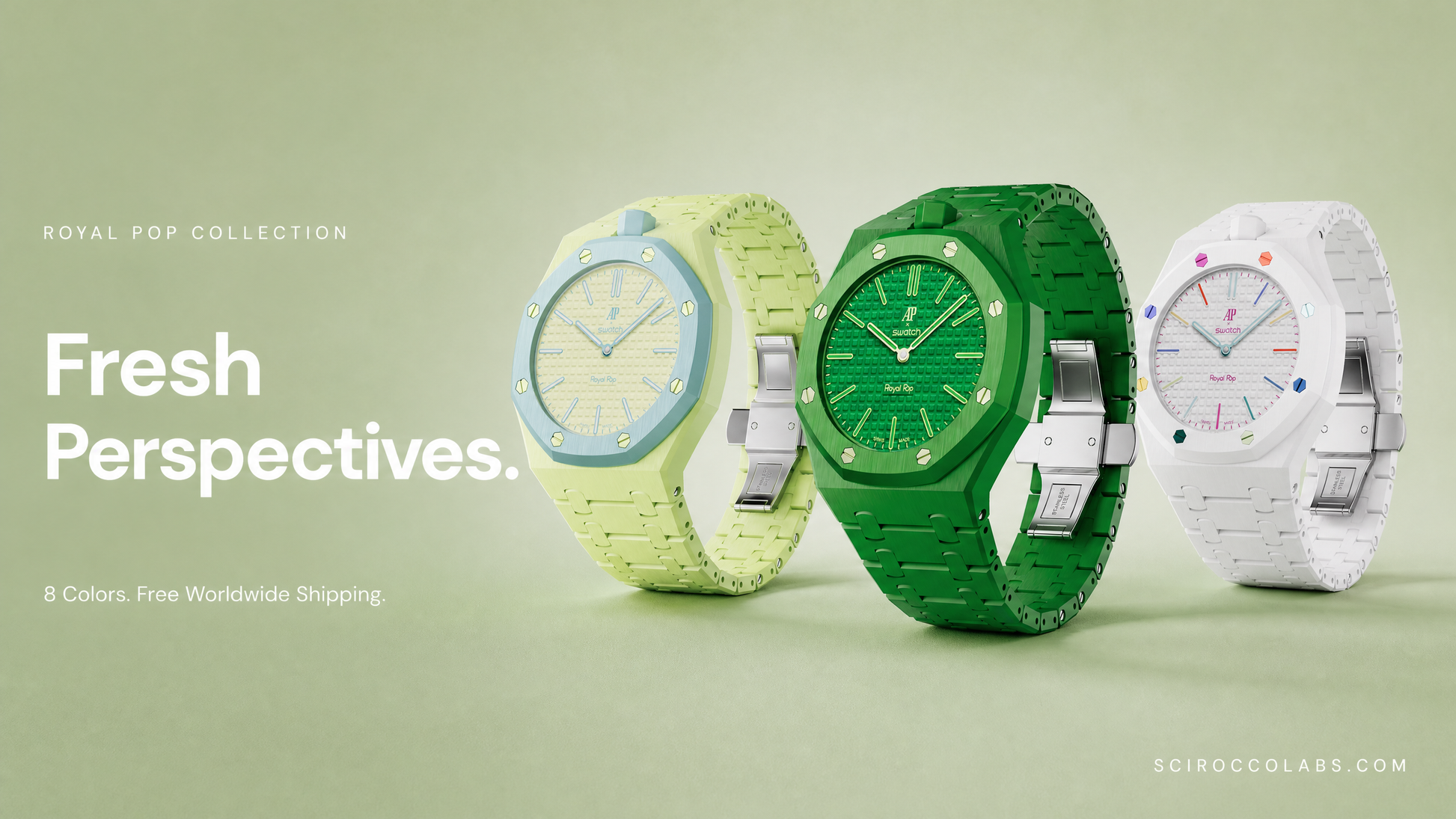 Royal Pop Ceramica Strap — Forest Green | Bioceramic Band for Swatch × AP Royal Pop - Swatch x AP Royal Pop Strap - Default Title