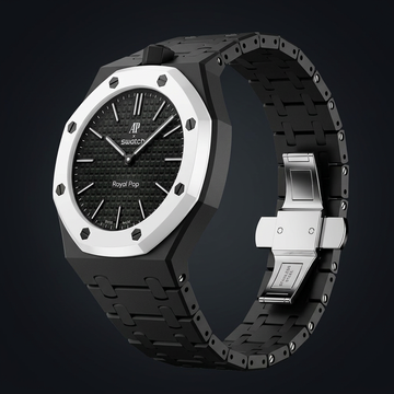 Royal Pop Ceramica Strap — Carbon Black | Bioceramic Band for Swatch × AP Royal Pop - Swatch x AP Royal Pop Strap - Default Title