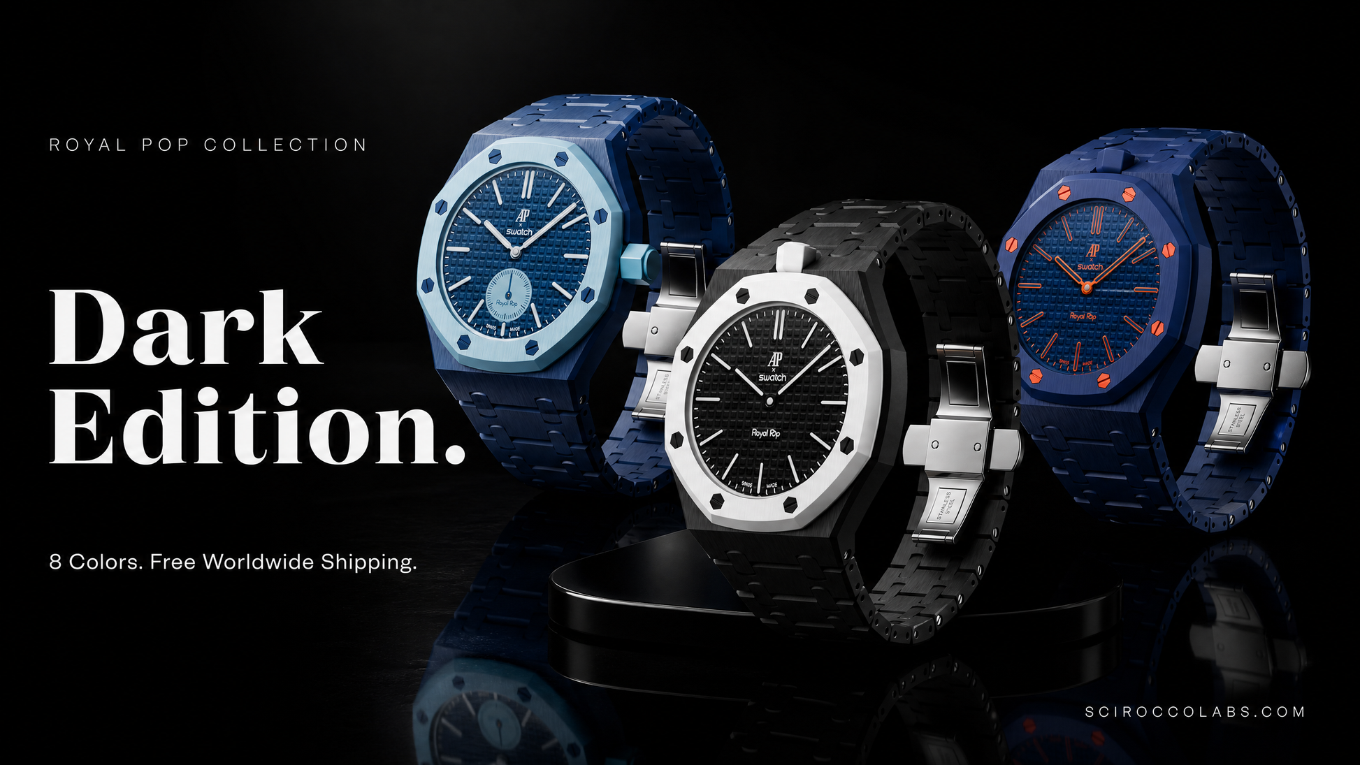 Royal Pop Ceramica Strap — Carbon Black | Bioceramic Band for Swatch × AP Royal Pop - Swatch x AP Royal Pop Strap - Default Title